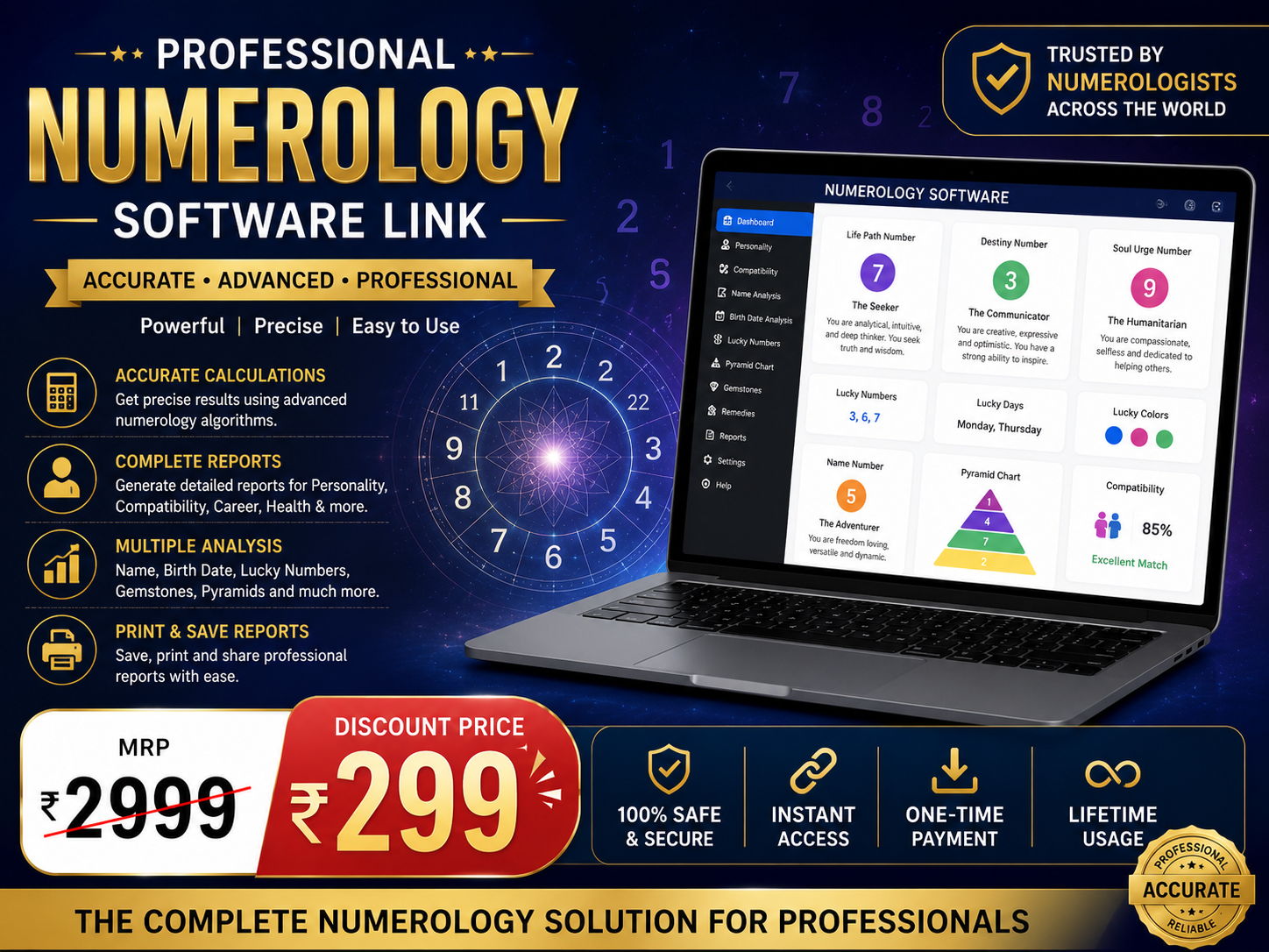 Professional Numerology Software Link | Advanced Numerology Analysis and Report Generator