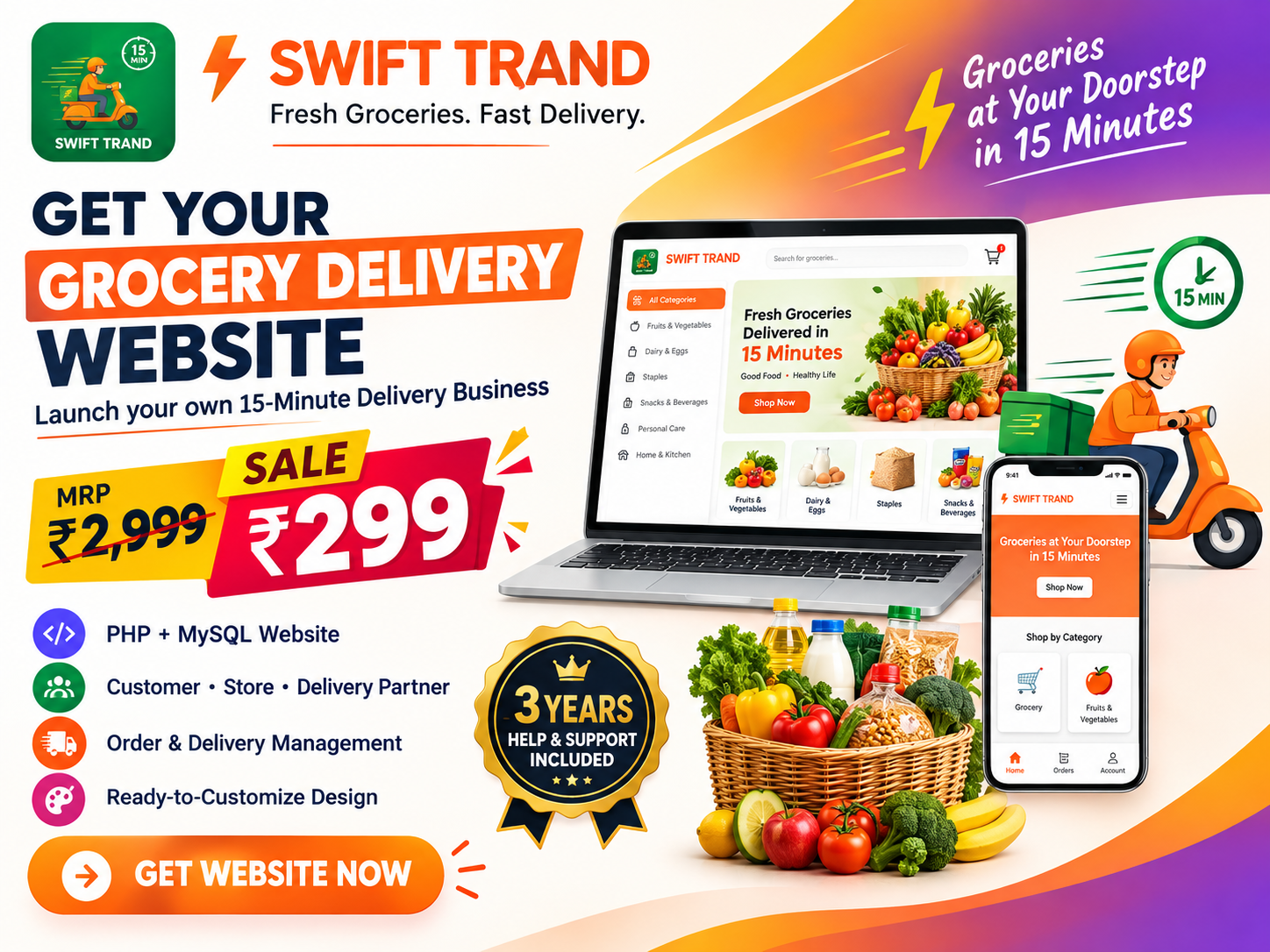 Launch Your Grocery Delivery Business for Just ₹299! 🚀